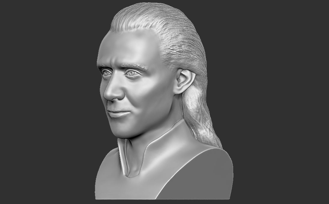 Loki Tom Hiddleston bust for 3D printing 3D print model_3