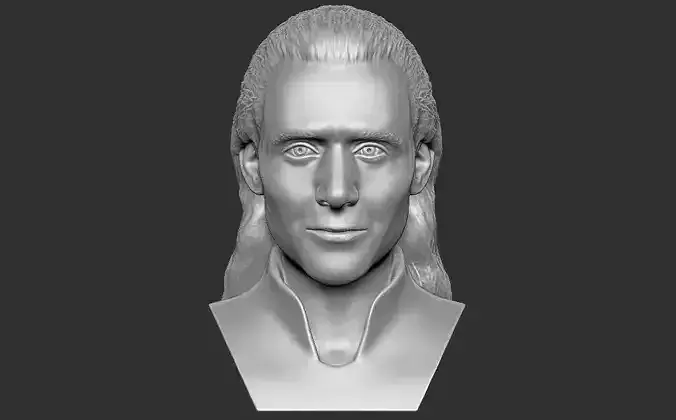 Loki Tom Hiddleston bust for 3D printing 3D print model
