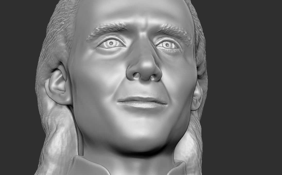 Loki Tom Hiddleston bust for 3D printing 3D print model_17