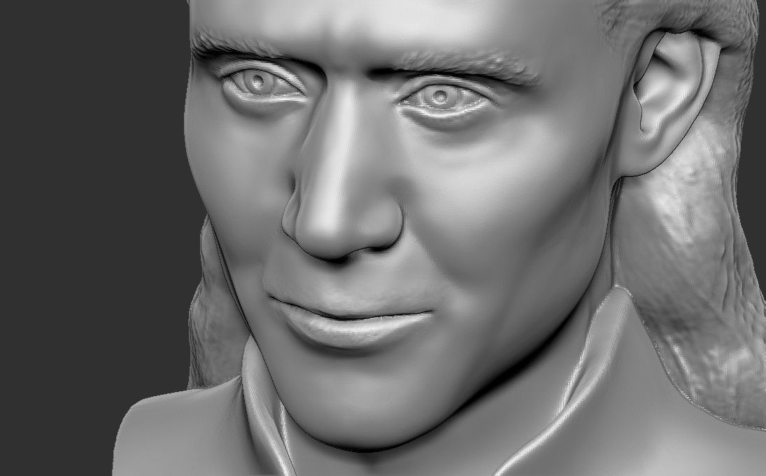 Loki Tom Hiddleston bust for 3D printing 3D print model_16