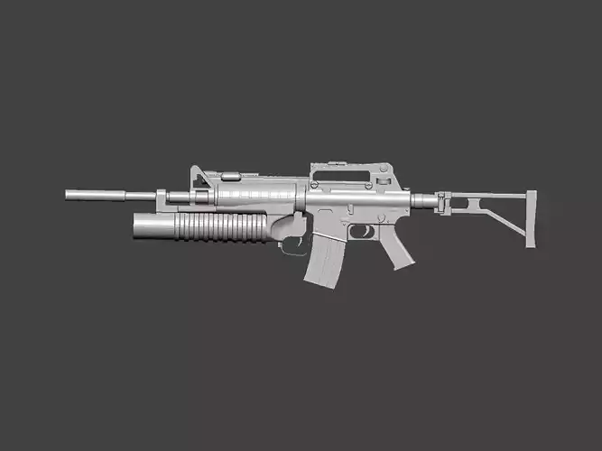 3D Model-GUN0010 silver pendant