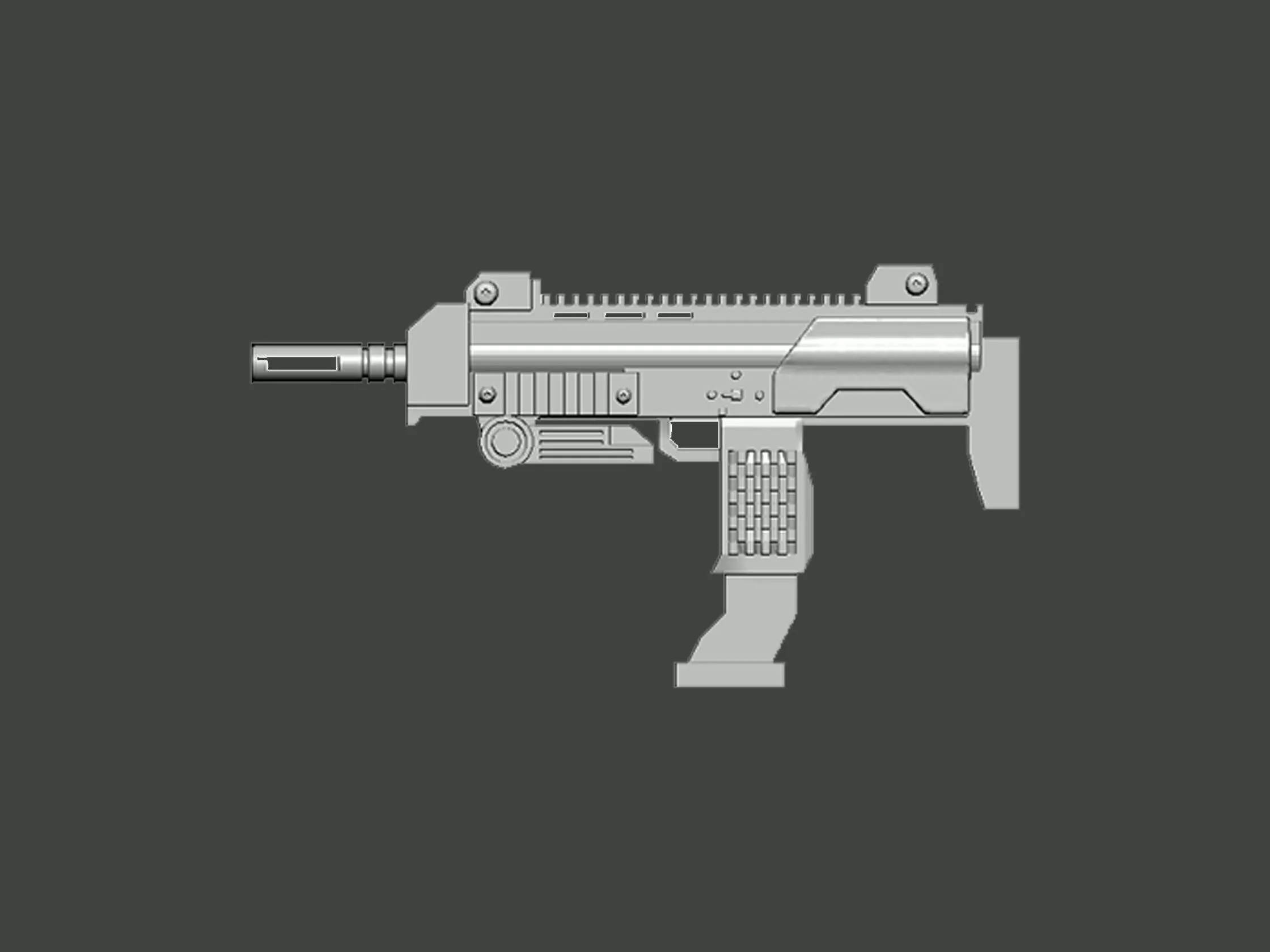 3D Model-GUN0011 silver phone 3D print model