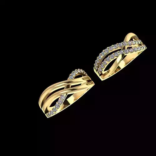 Couple Engagement  Stone Rings 