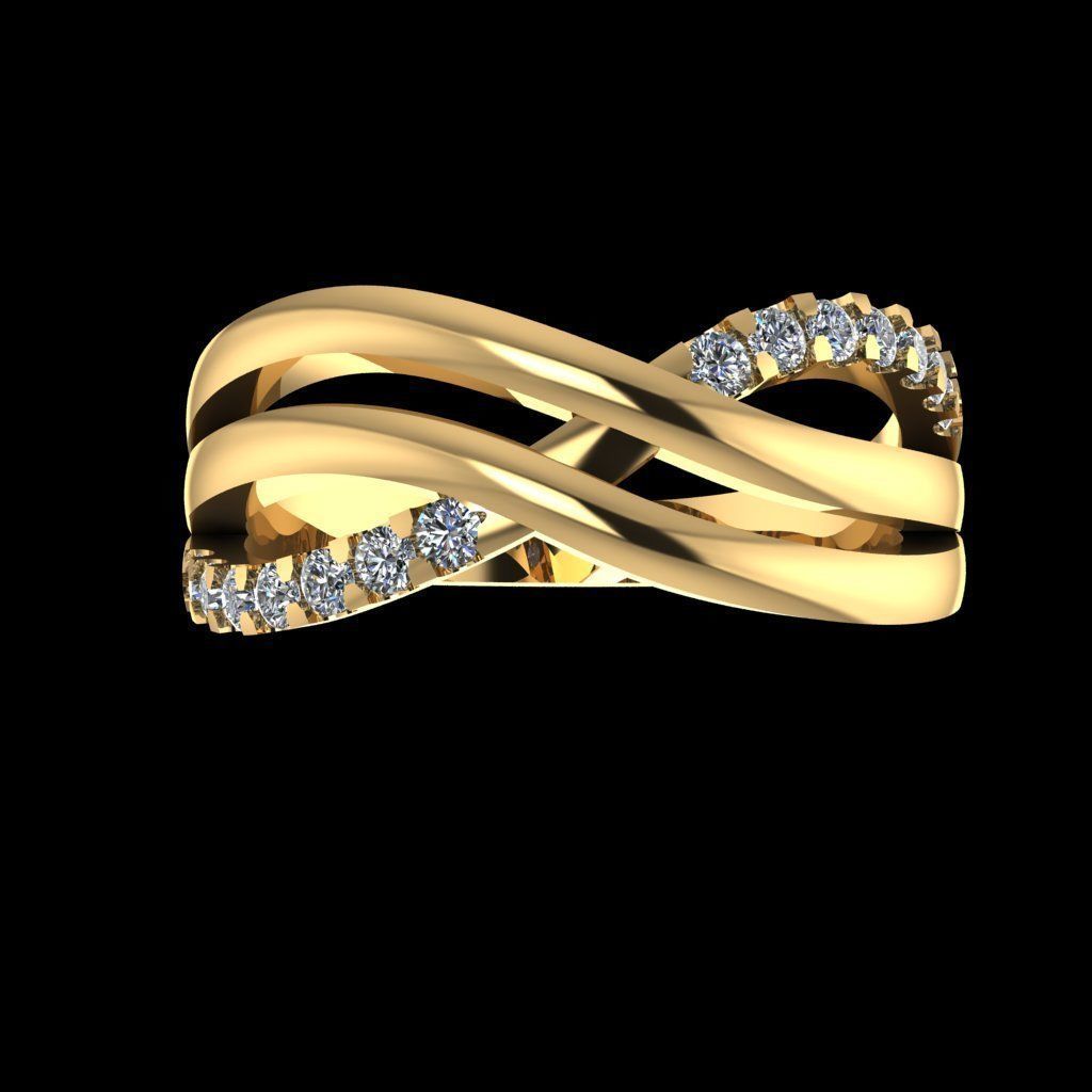 Couple Engagement Stone Rings 3D print model_5