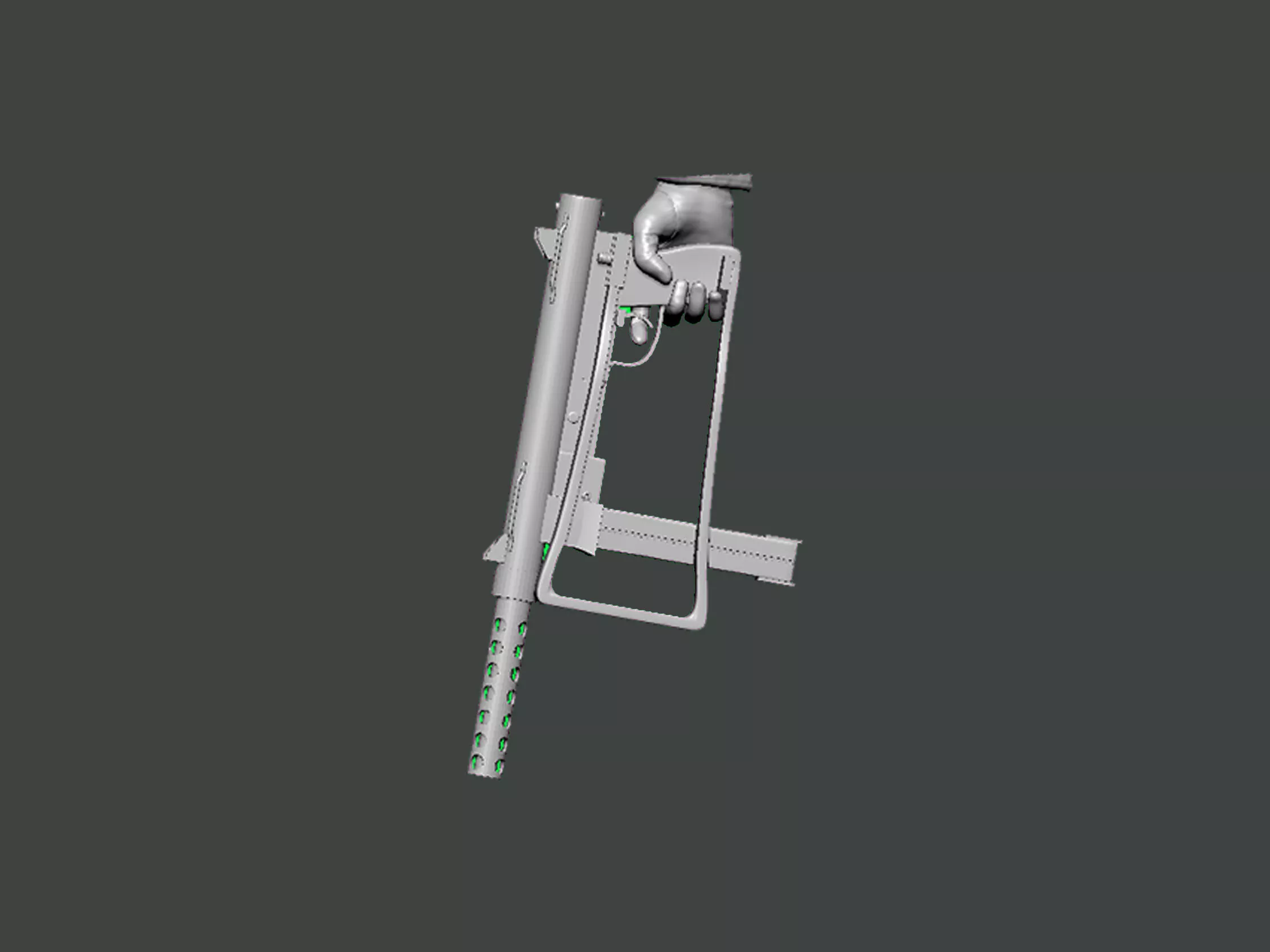 3D Model-GUN0013 grenade launcher 3D print model