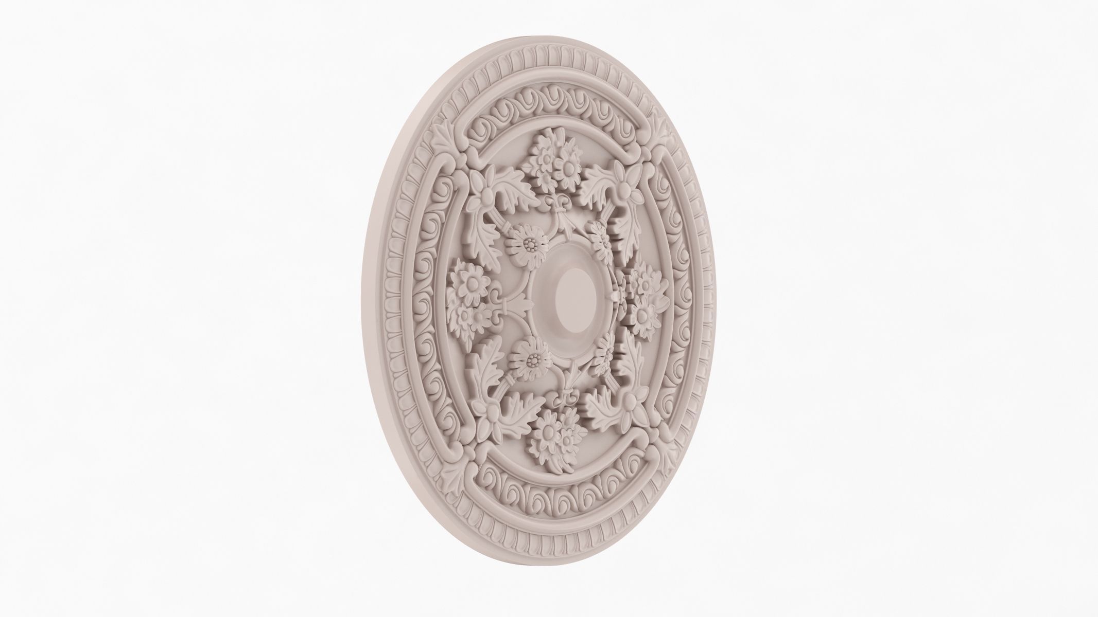 Classic Ceiling Medallion 40 3D model_1