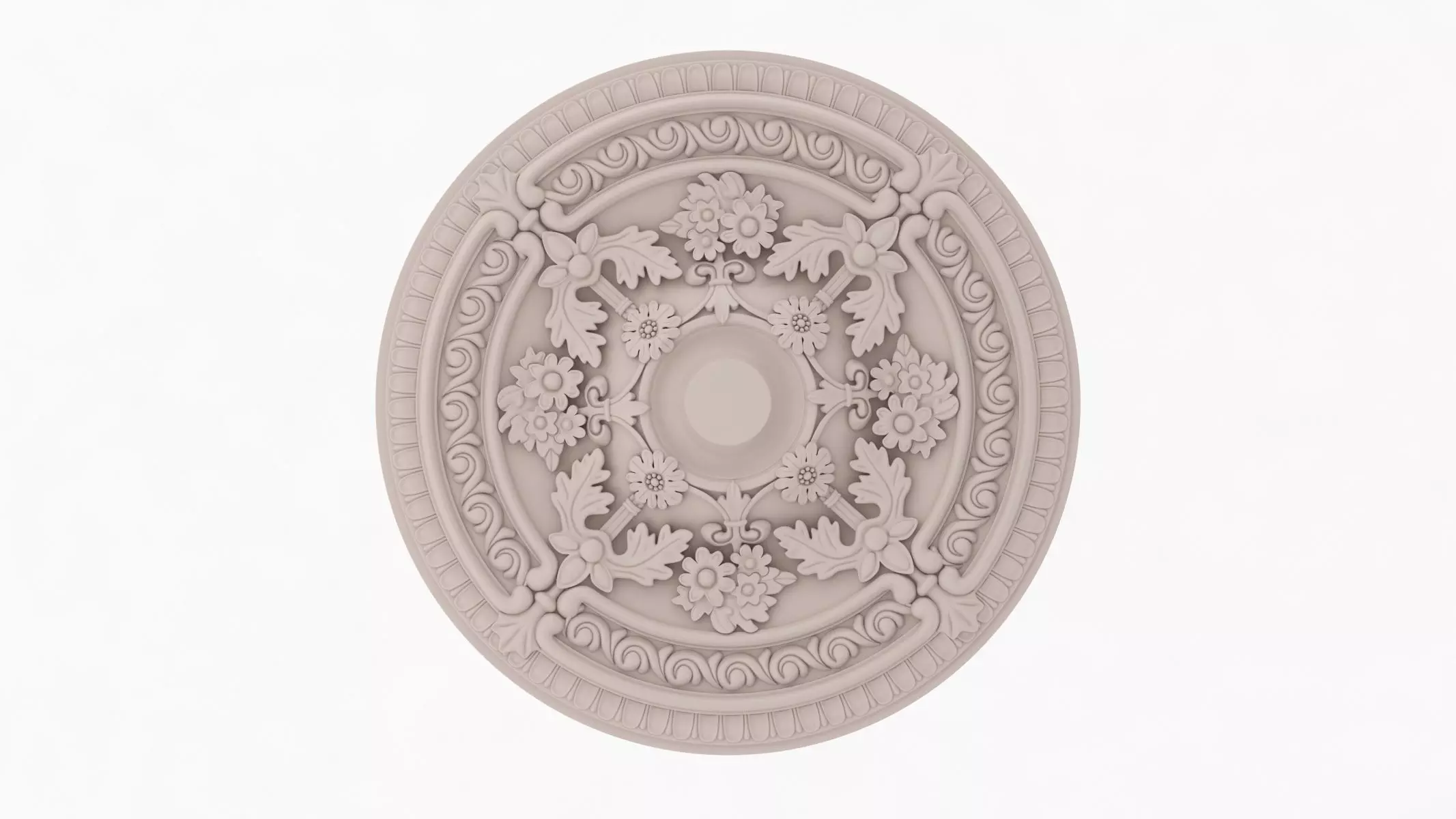 Classic Ceiling Medallion 40 3D model_0