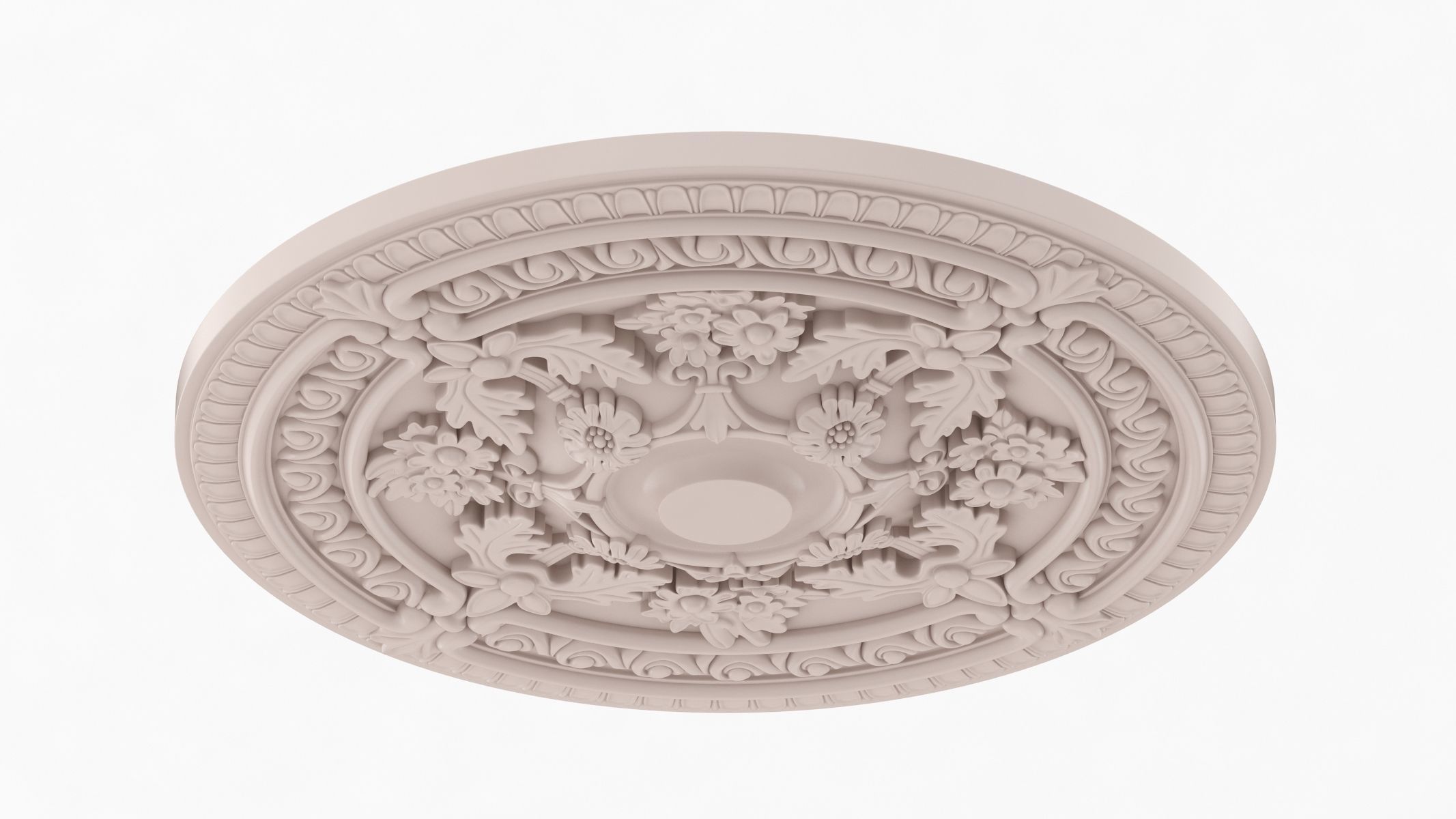 Classic Ceiling Medallion 40 3D model_3