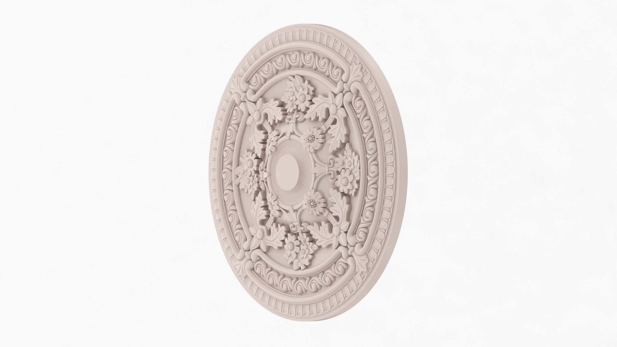 Classic Ceiling Medallion 40 3D model_2