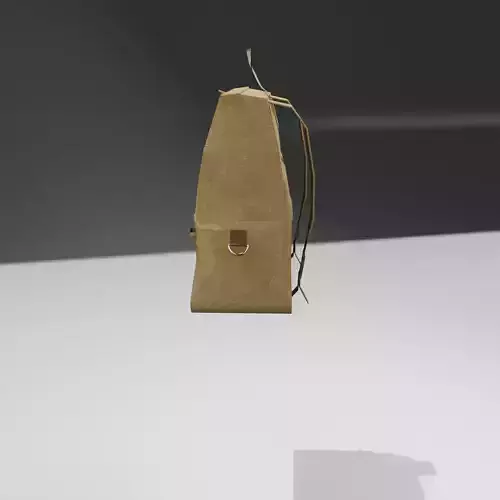 Low-poly model backpack paper bag