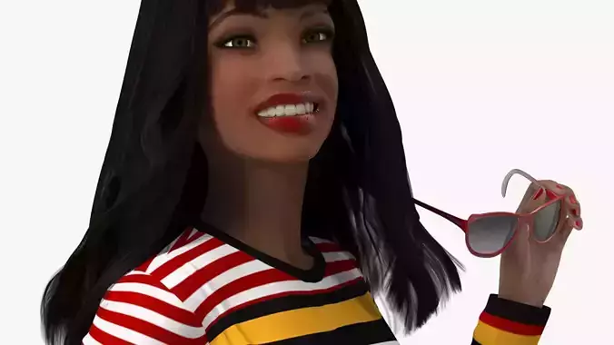 Fashionable Style Teenage Light Skin Black Girl