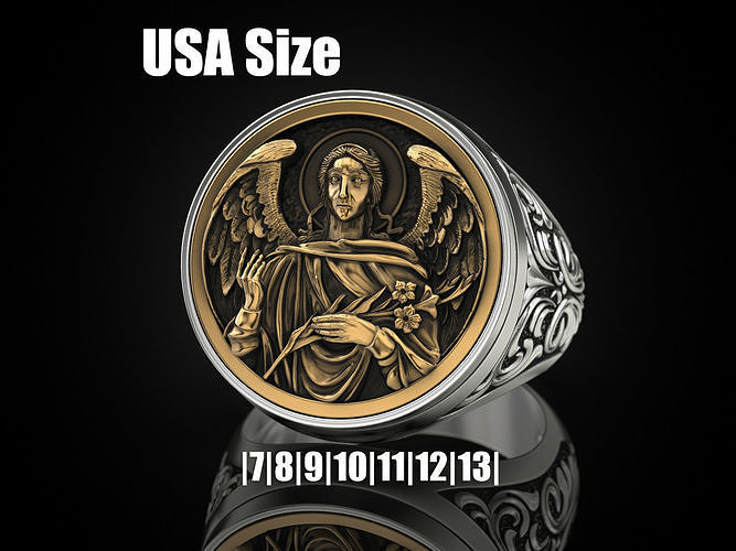 Ring ARCHANGEL GABRIEL 3D print model