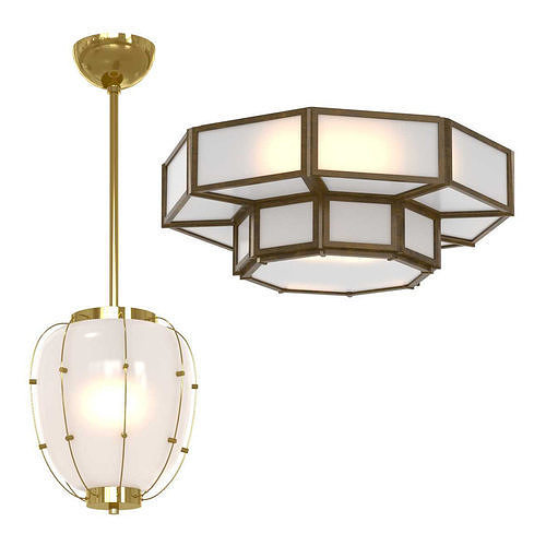 Two ceiling lights 3D model