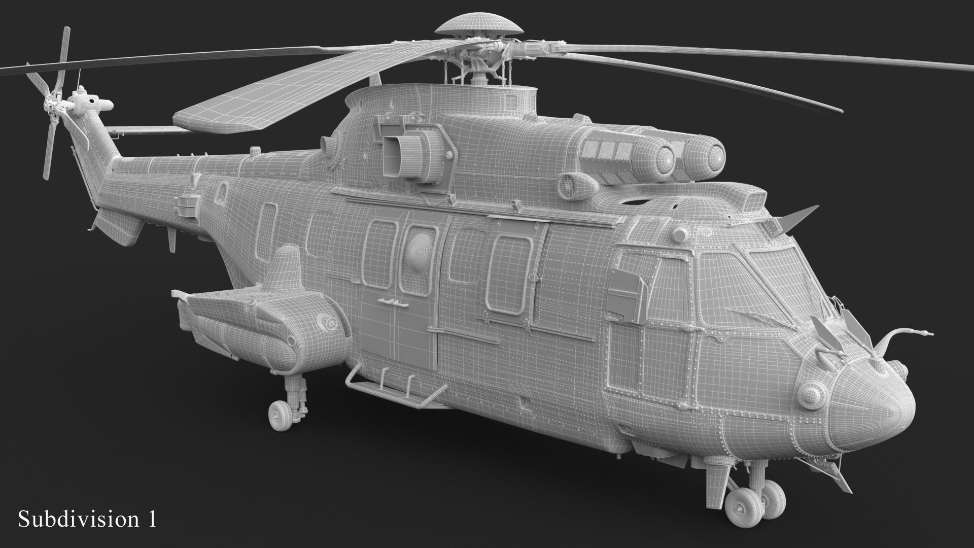 Eurocopter EC 725 3ds max Vray 3D model_35
