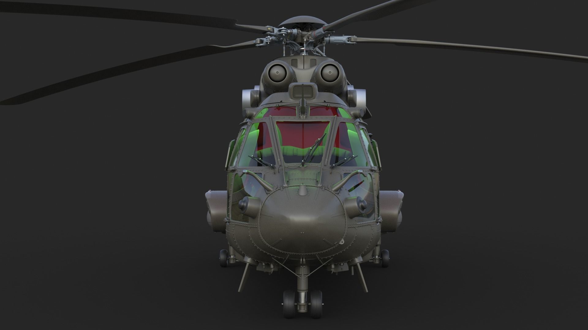 Eurocopter EC 725 3ds max Vray 3D model_31