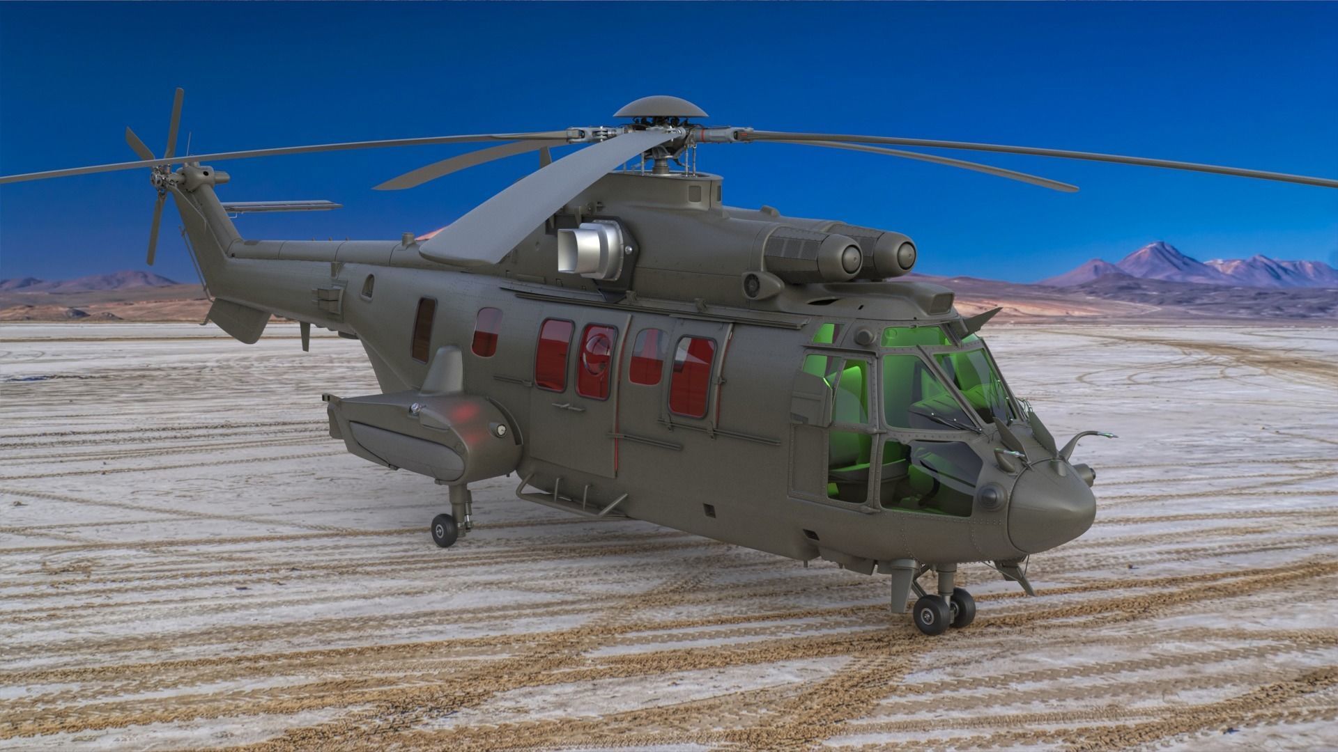 Eurocopter EC 725 3ds max Vray 3D model_2