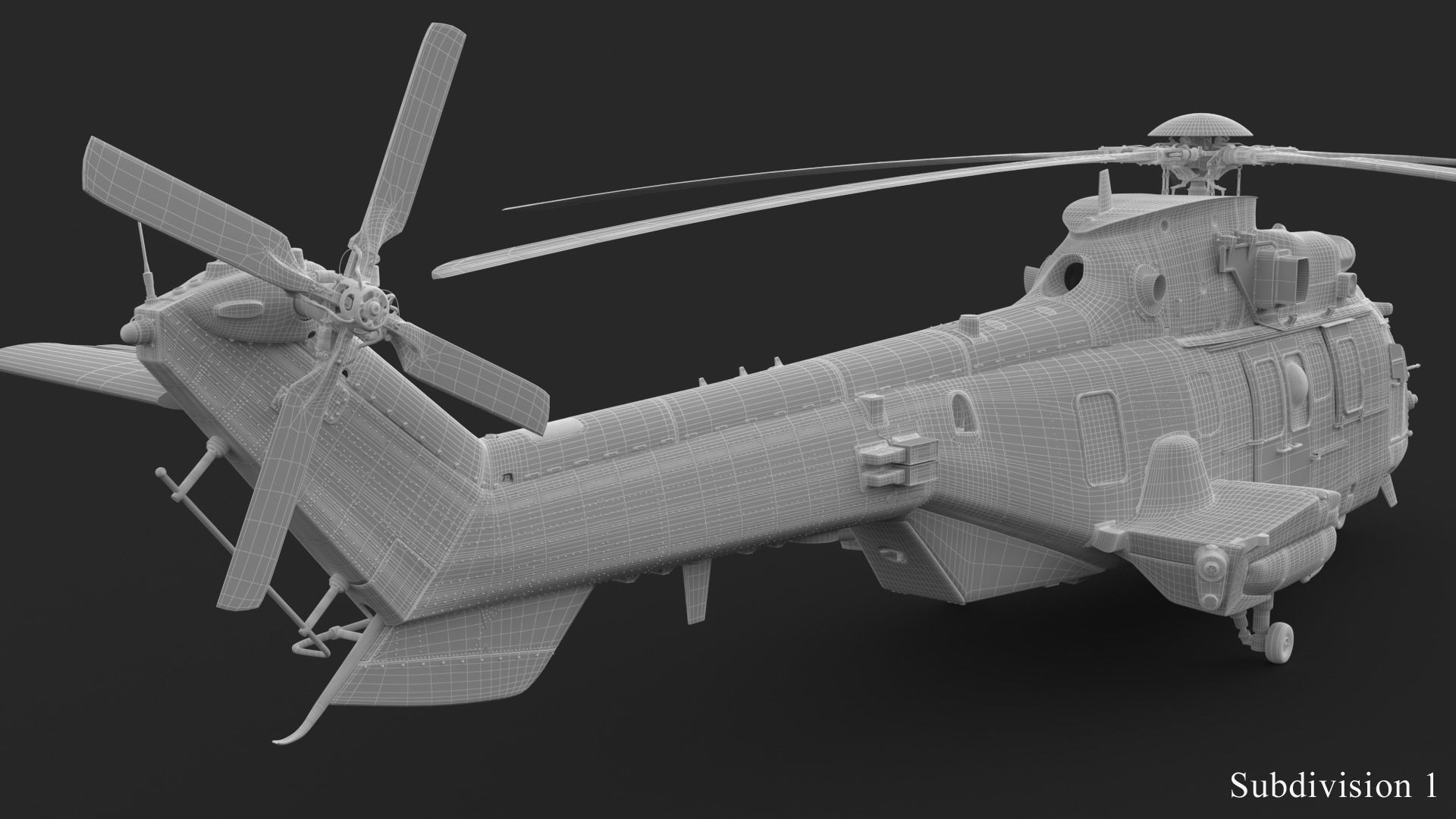 Eurocopter EC 725 3ds max Vray 3D model_38