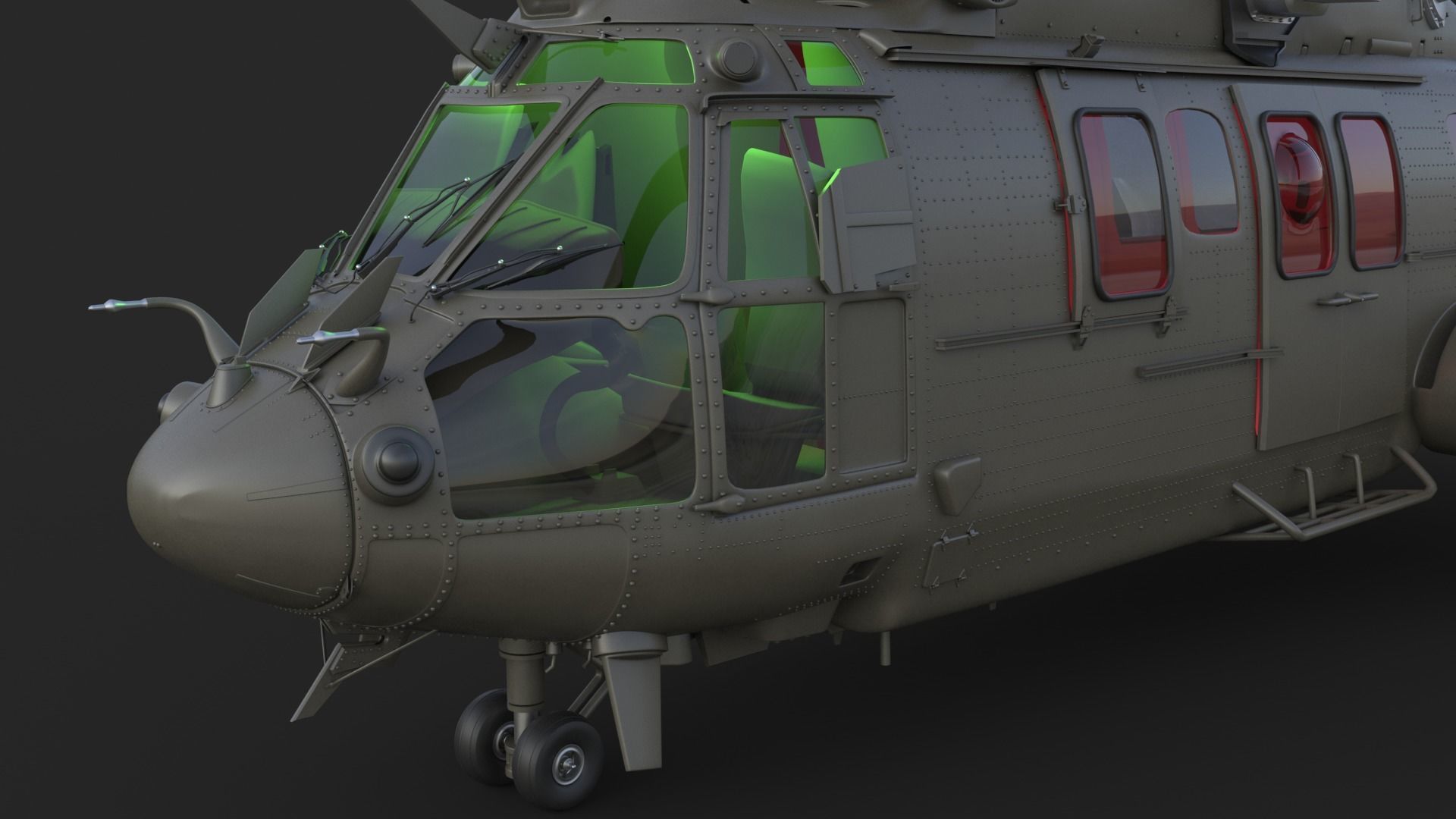 Eurocopter EC 725 3ds max Vray 3D model_25