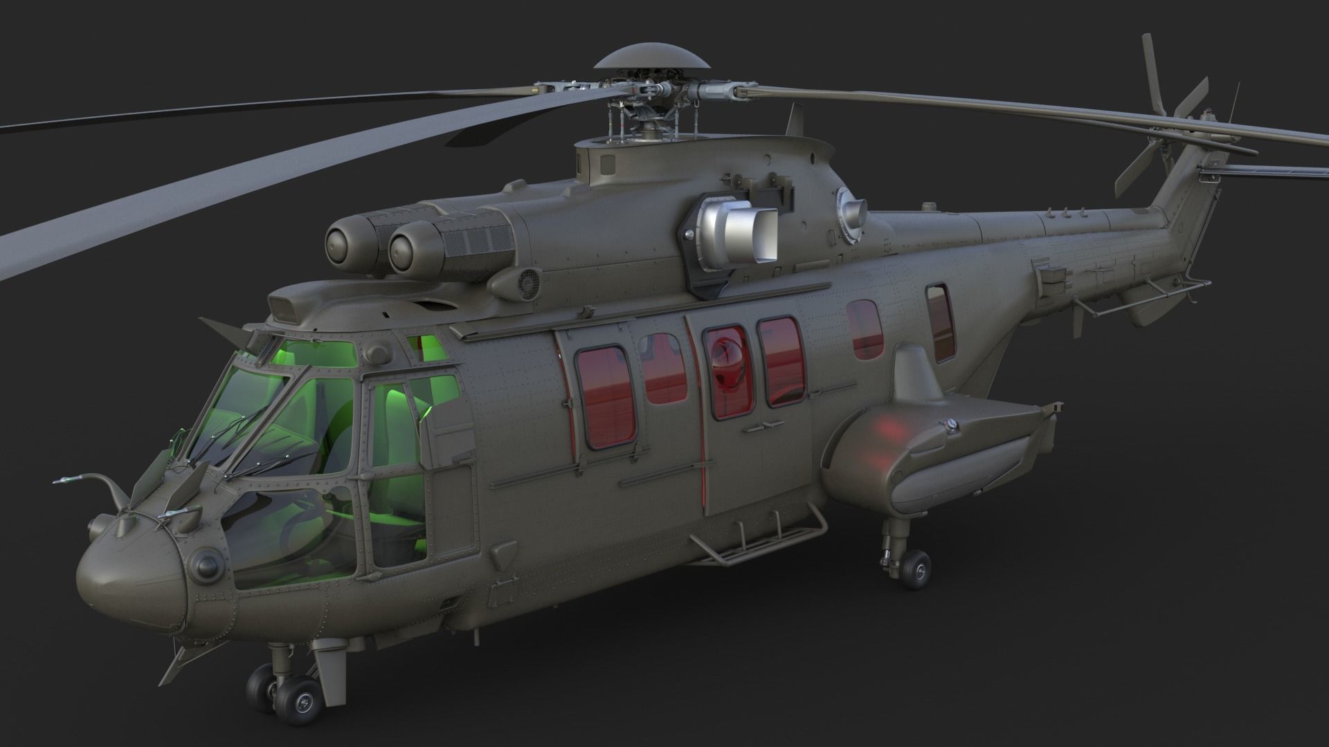 Eurocopter EC 725 3ds max Vray 3D model_8