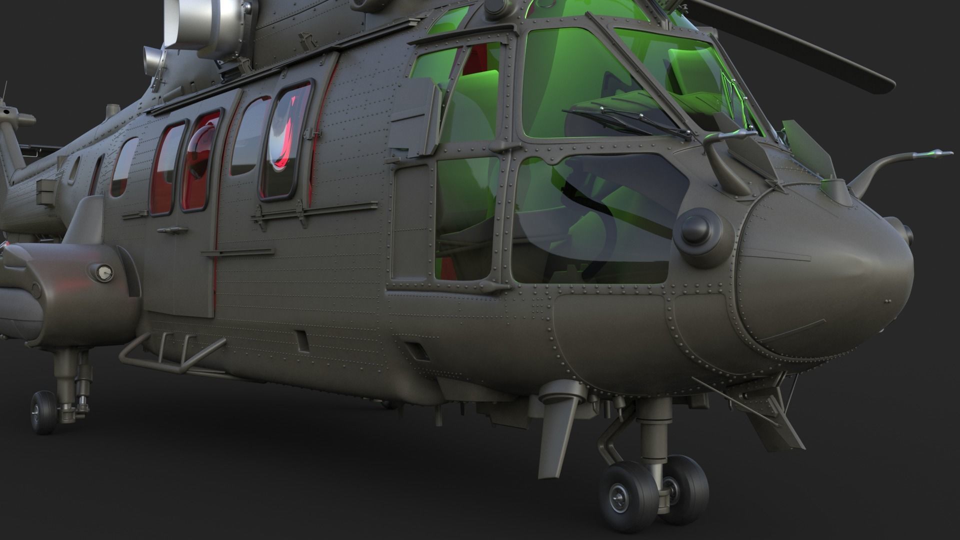 Eurocopter EC 725 3ds max Vray 3D model_11