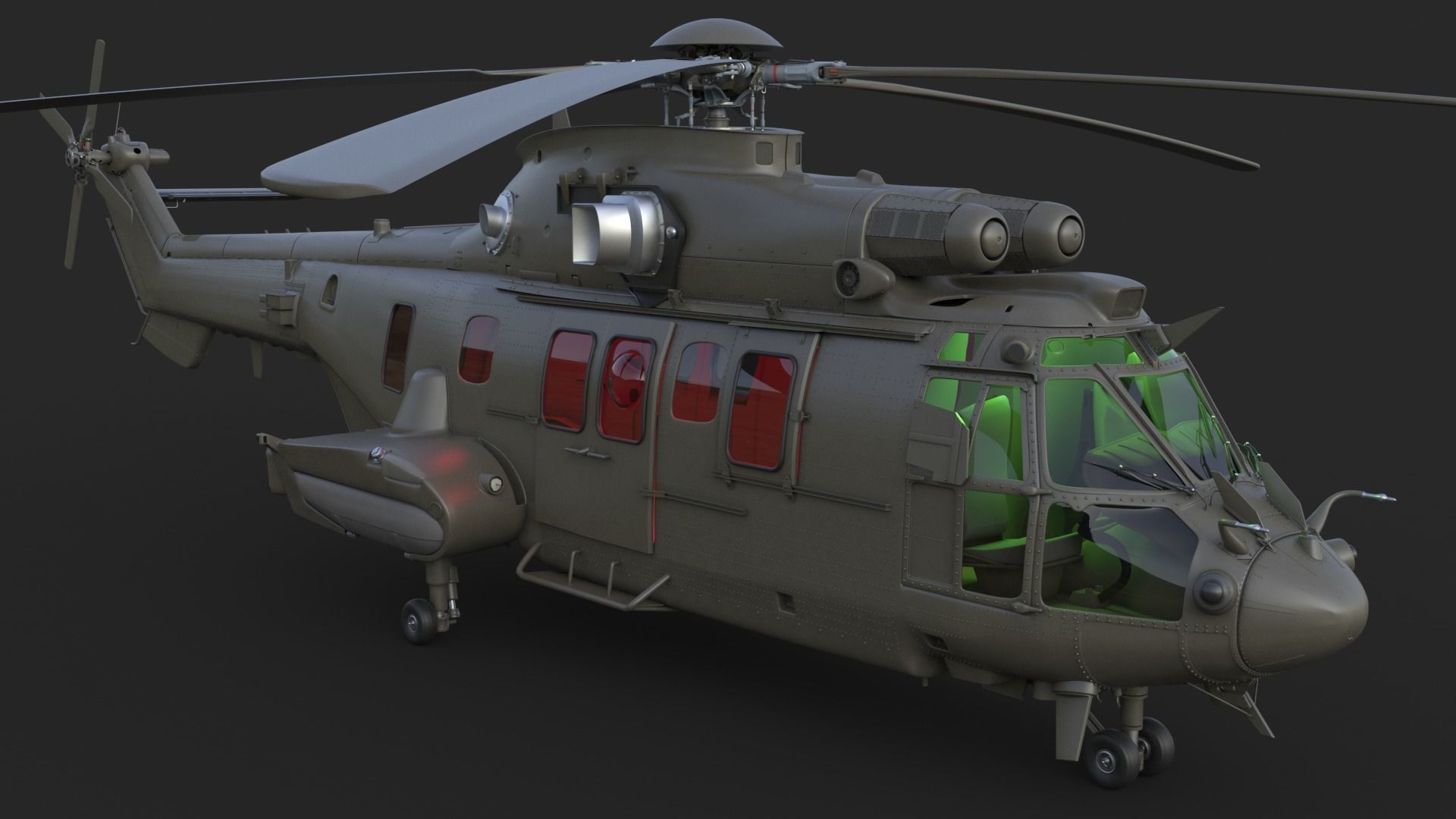 Eurocopter EC 725 3ds max Vray 3D model_7
