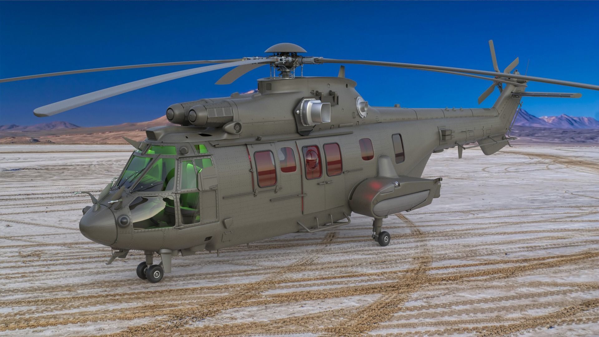 Eurocopter EC 725 3ds max Vray 3D model_3