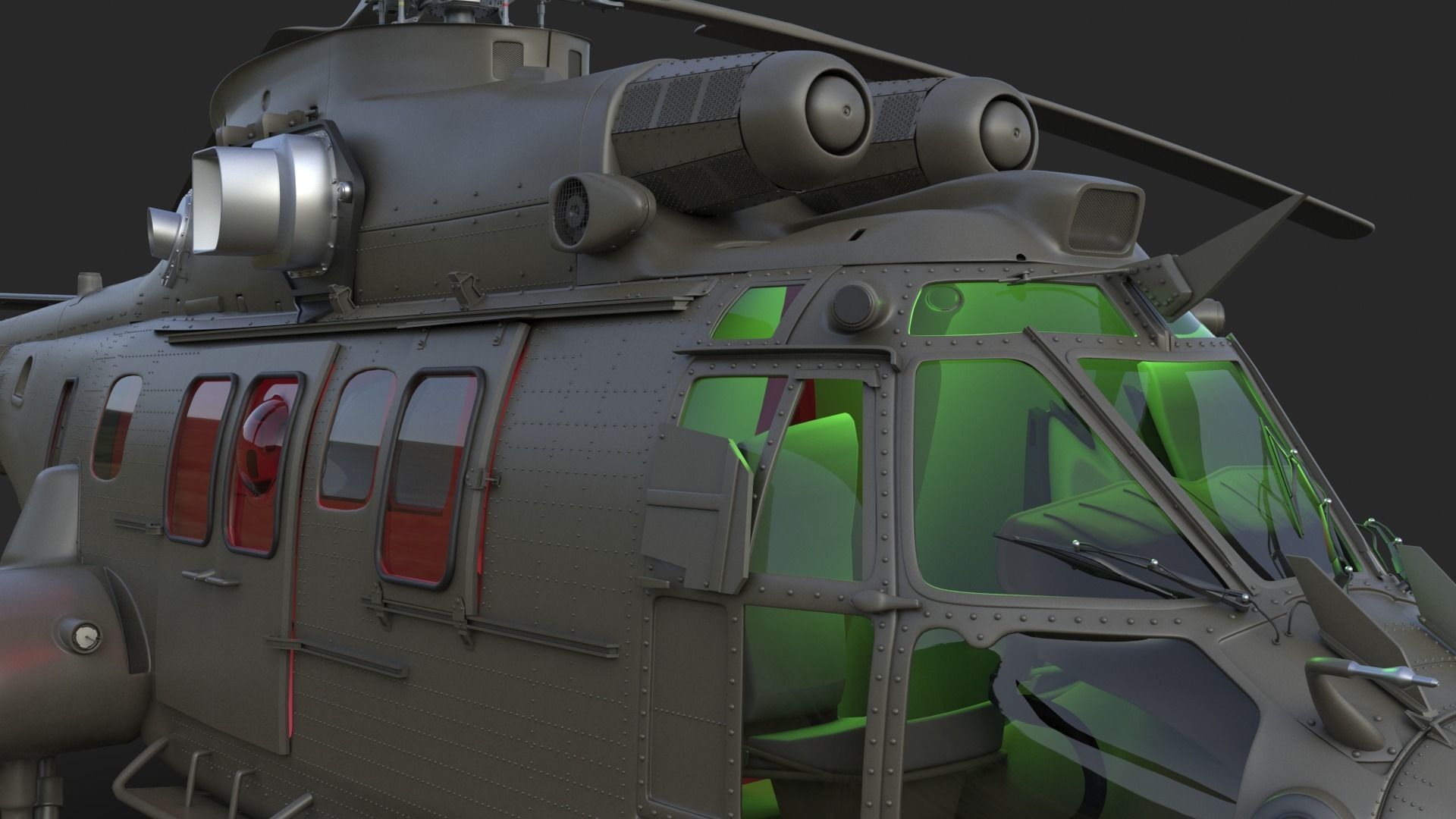 Eurocopter EC 725 3ds max Vray 3D model_12