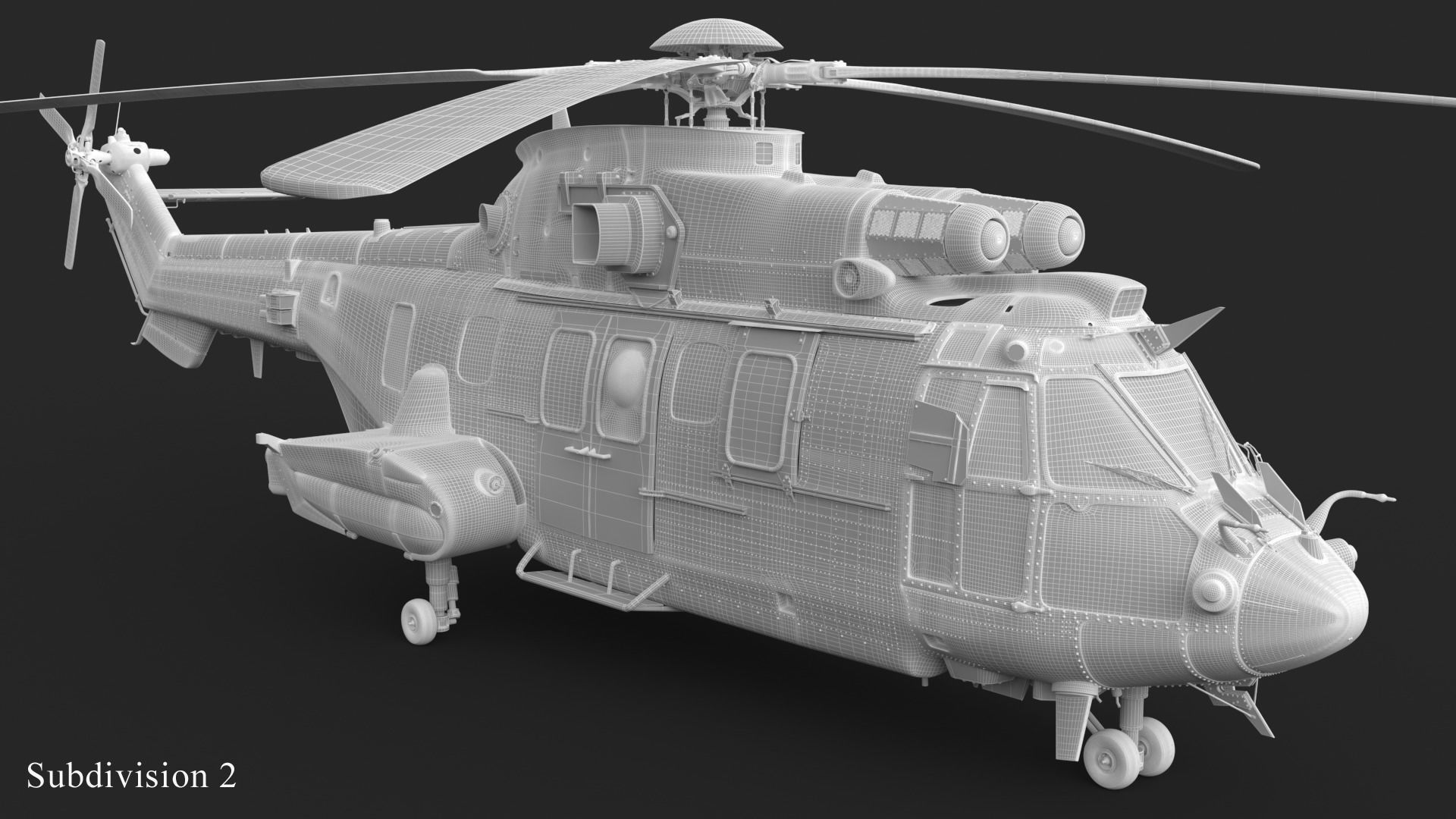 Eurocopter EC 725 3ds max Vray 3D model_36