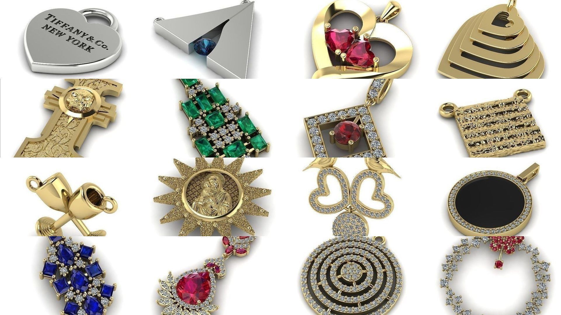 Collection of different pendants in total 48 model _3