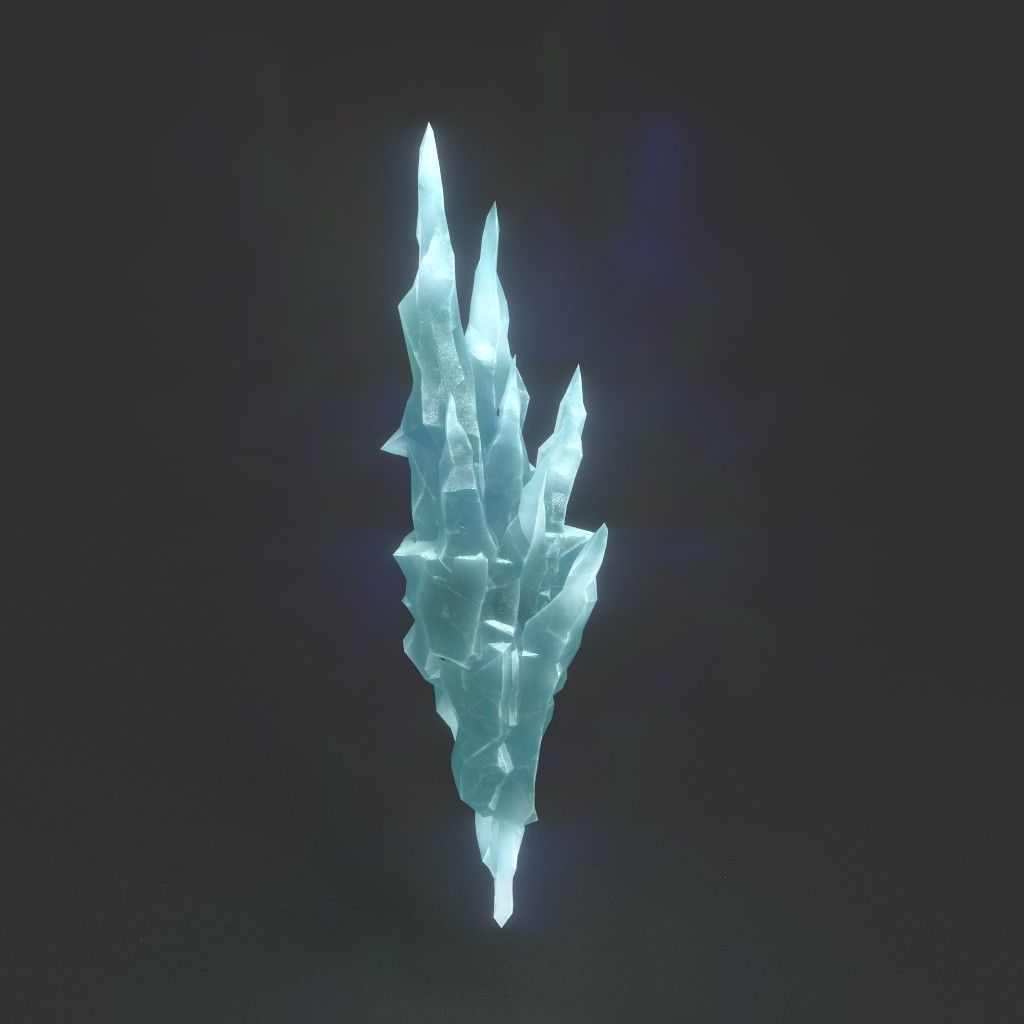 Low poly Sharp Ice Modular 210916 Low-poly 3D model_11