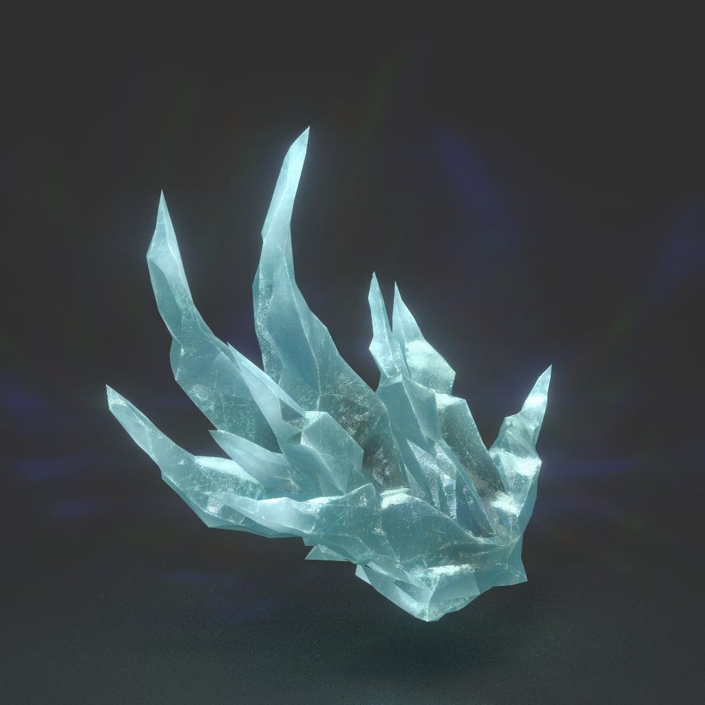 Low poly Sharp Ice Modular 210916 Low-poly 3D model_27