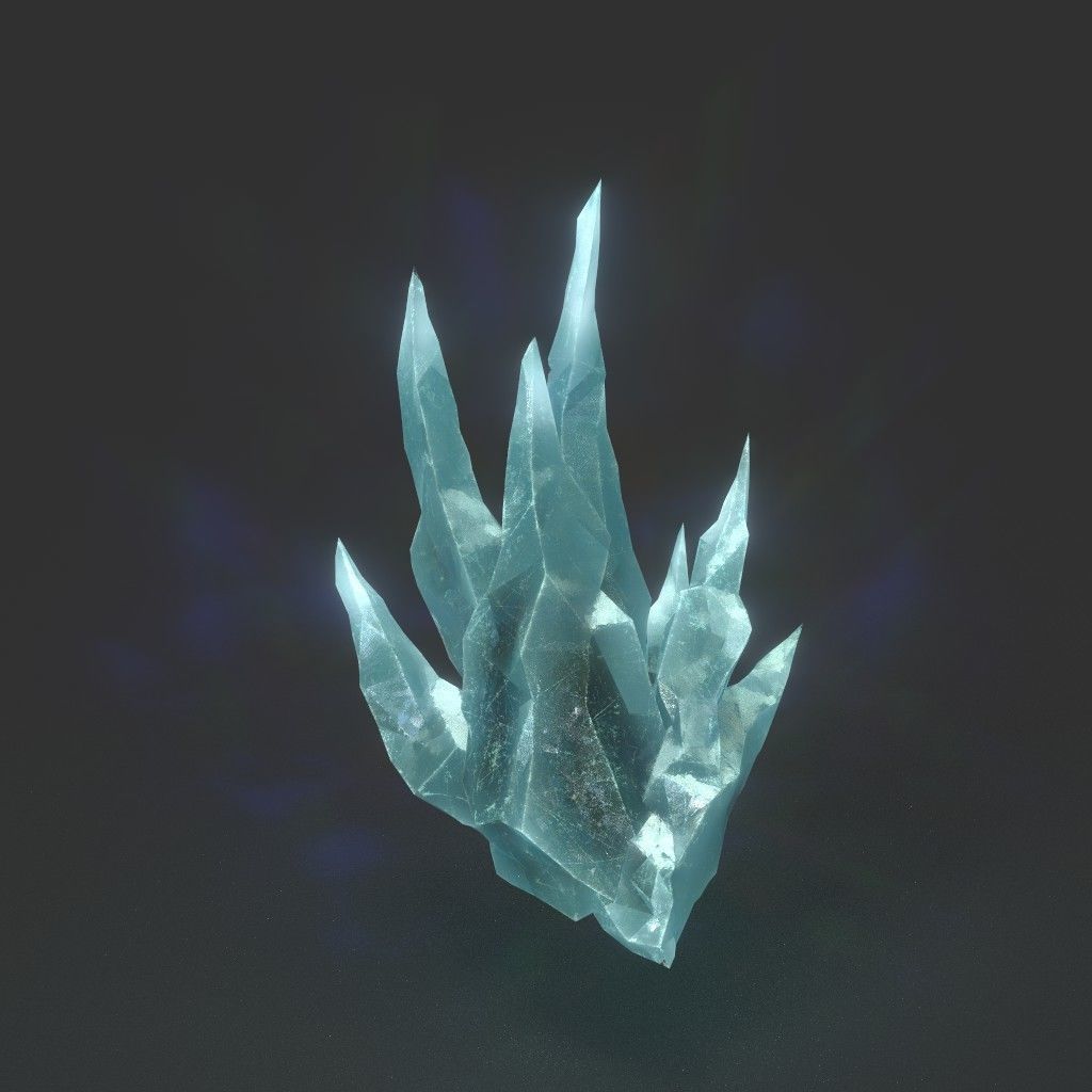 Low poly Sharp Ice Modular 210916 Low-poly 3D model_22