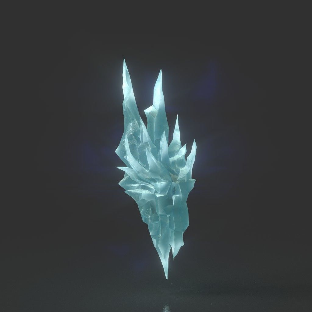 Low poly Sharp Ice Modular 210916 Low-poly 3D model_3