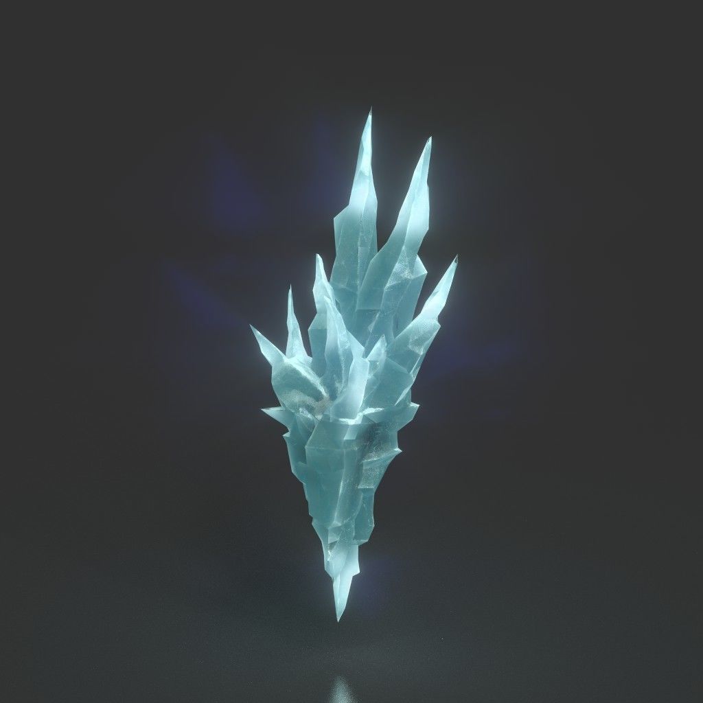 Low poly Sharp Ice Modular 210916 Low-poly 3D model_2
