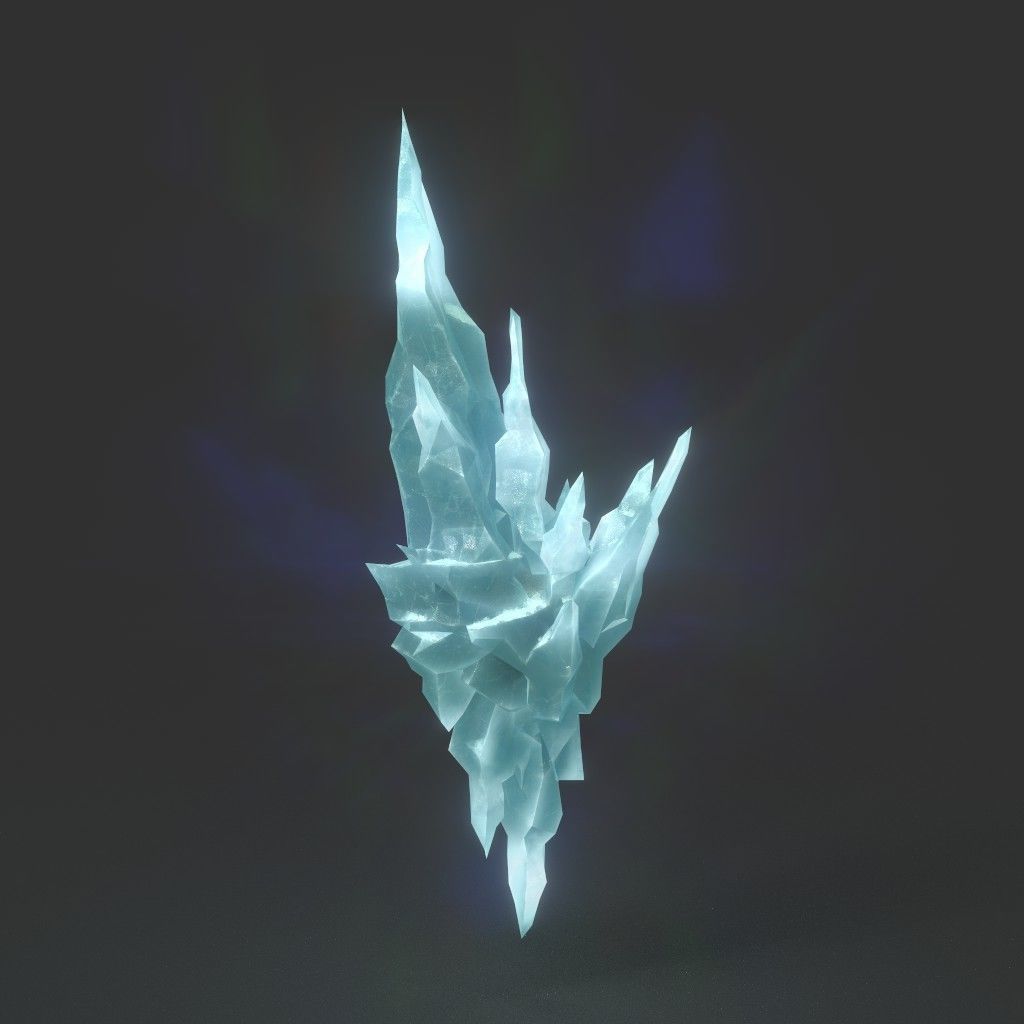 Low poly Sharp Ice Modular 210916 Low-poly 3D model_6