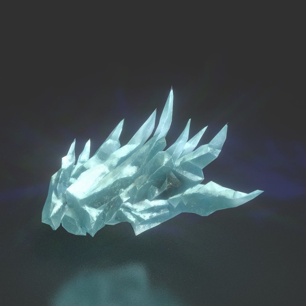 Low poly Sharp Ice Modular 210916 Low-poly 3D model_34