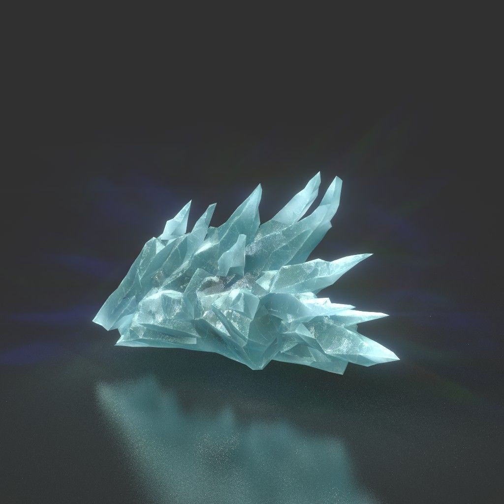 Low poly Sharp Ice Modular 210916 Low-poly 3D model_38