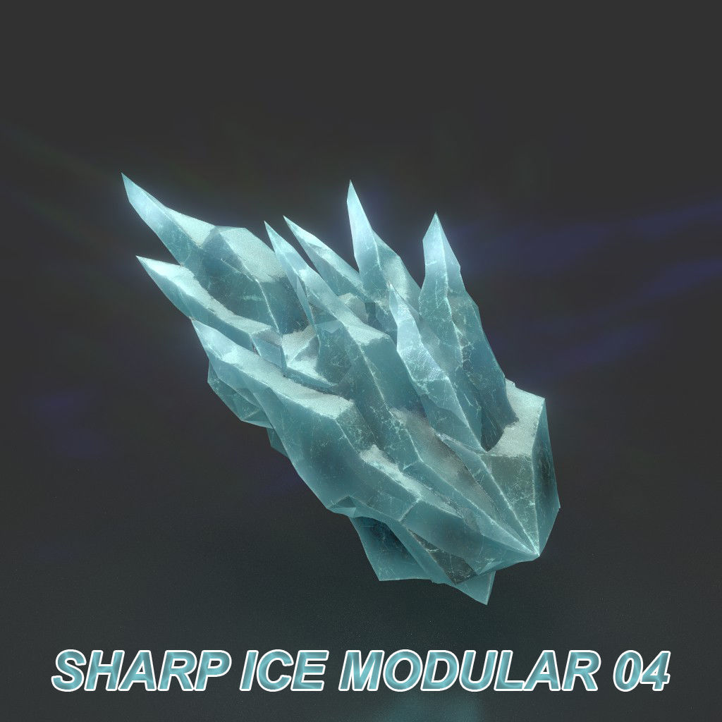 Low poly Sharp Ice Modular 210916 Low-poly 3D model_13