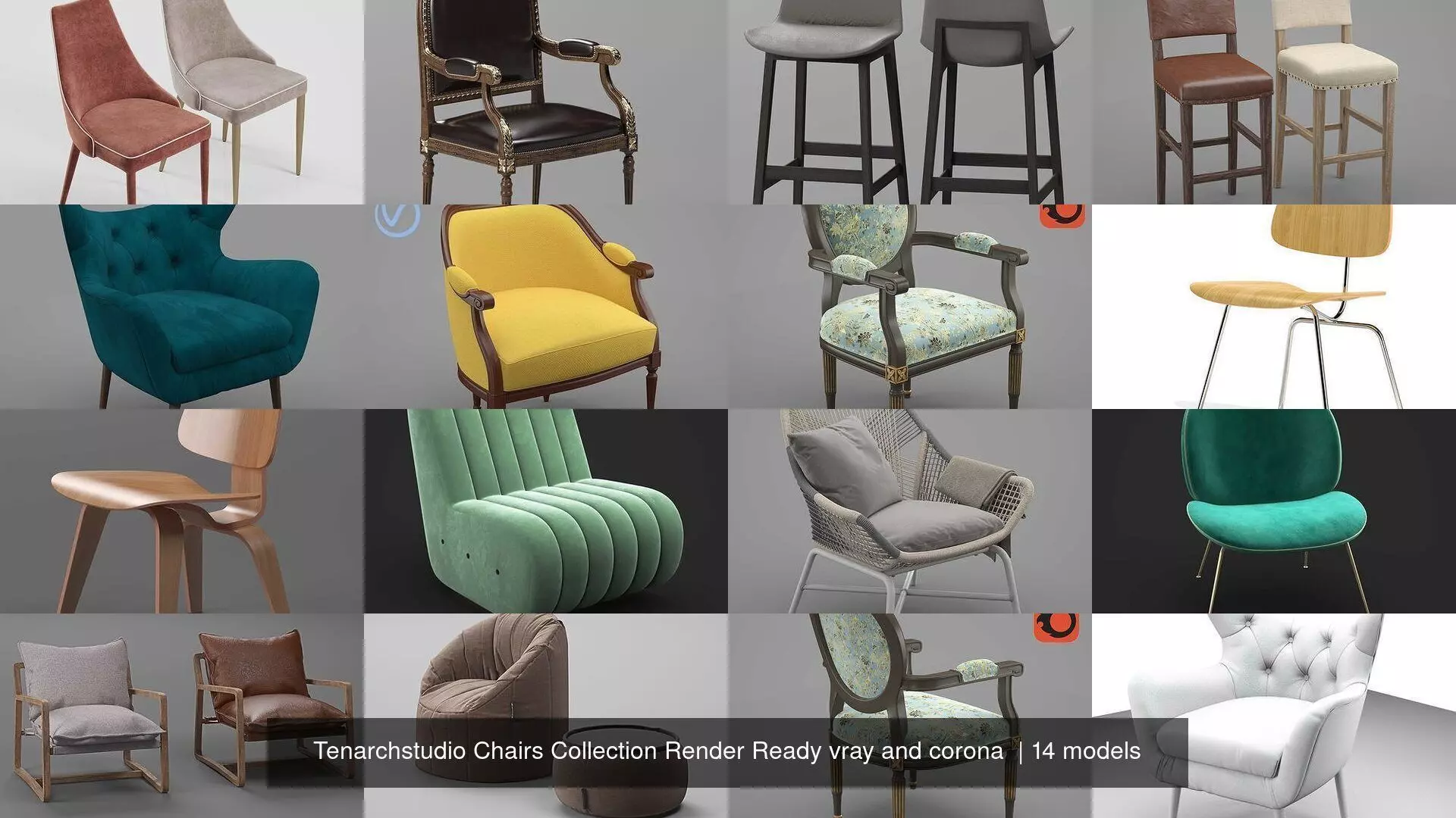 Tenarchstudio Chairs Collection Render Ready vray and corona  _0