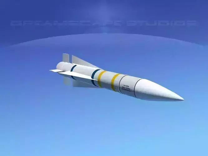 AIM -54 Phoenix air to air missile Low-poly 3D model