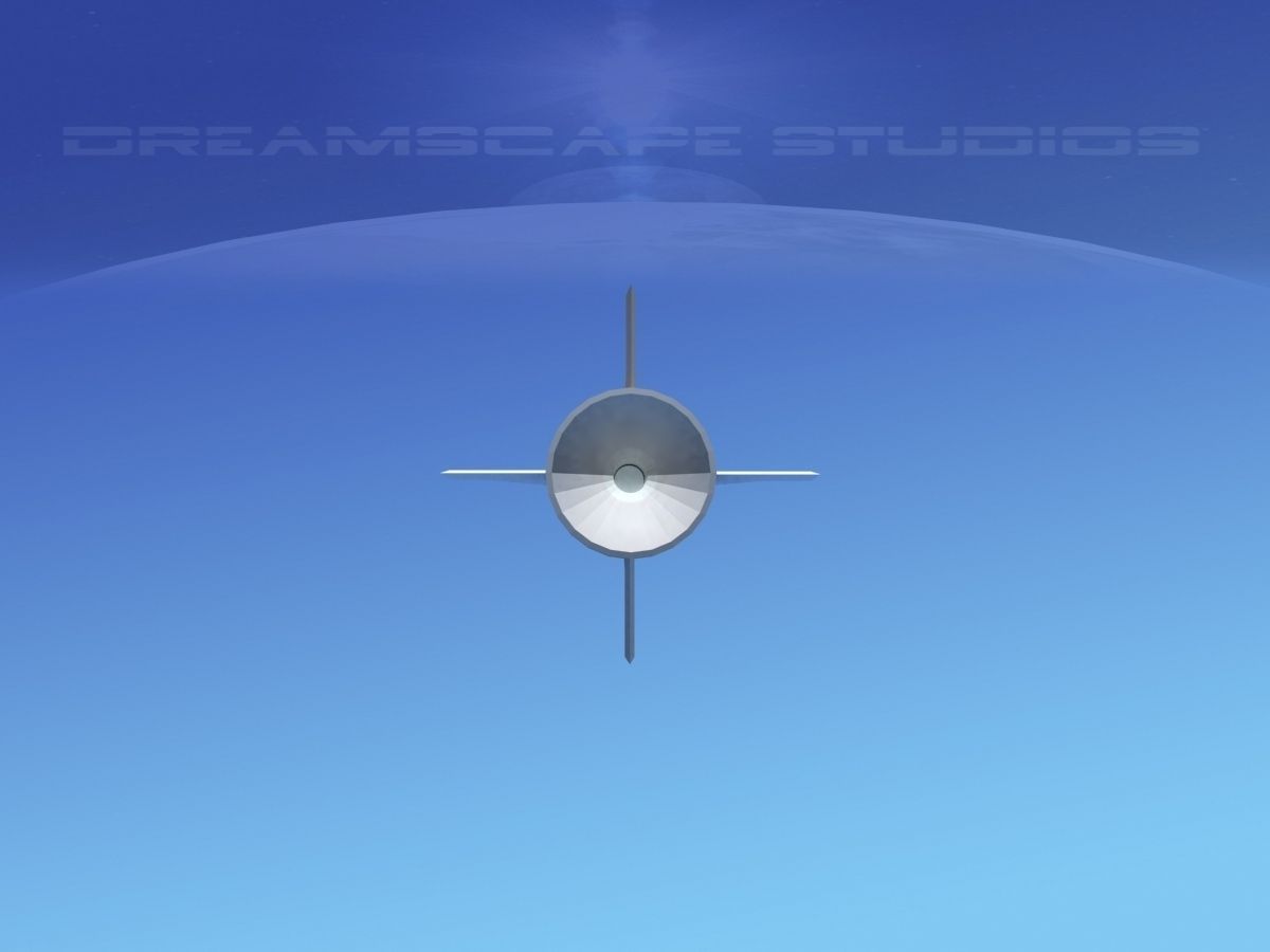 AIM -54 Phoenix air to air missile Low-poly 3D model_8