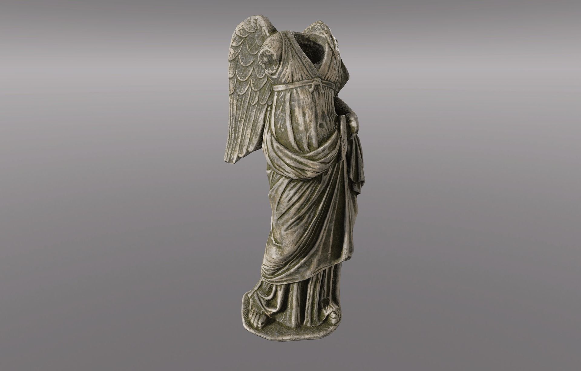 Angel Statue - PBR game-ready Low-poly 3D model_9