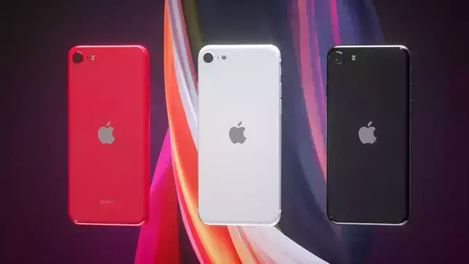 2020iphone se2 iphone setwo Collection 3D model 3D model