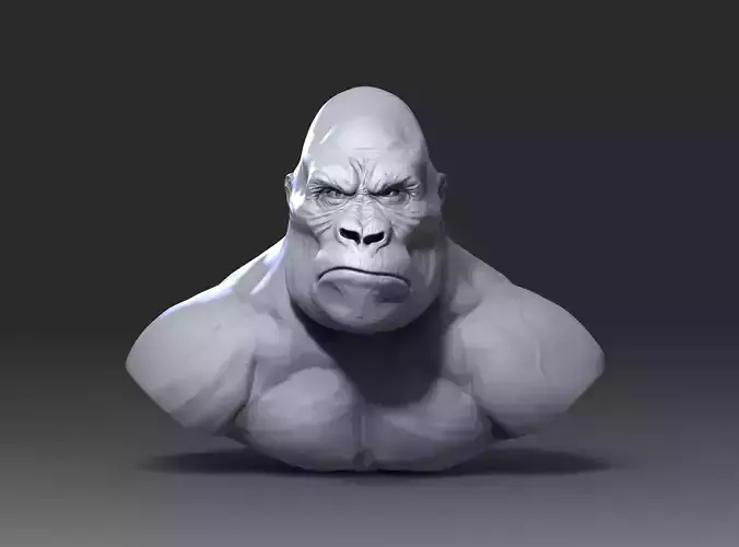 Gorilla bust 3D print model