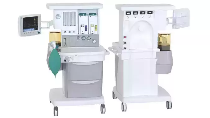 Anesthesia Machine Low-poly 3D model