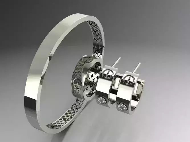 Earring and bracelet collection   479 3D print model