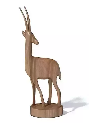 Deer Wooden Statue