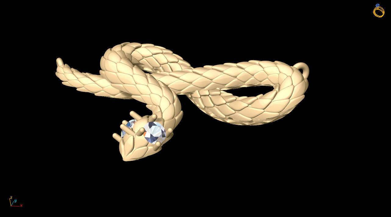 snake toy 3D print model_21