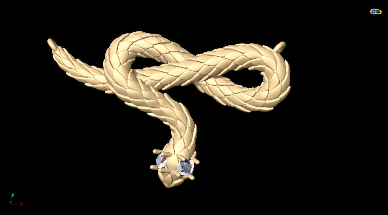 snake toy 3D print model_15