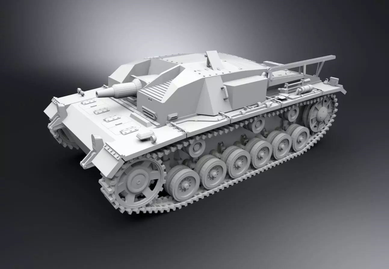 Stug III B scale model 3D print model